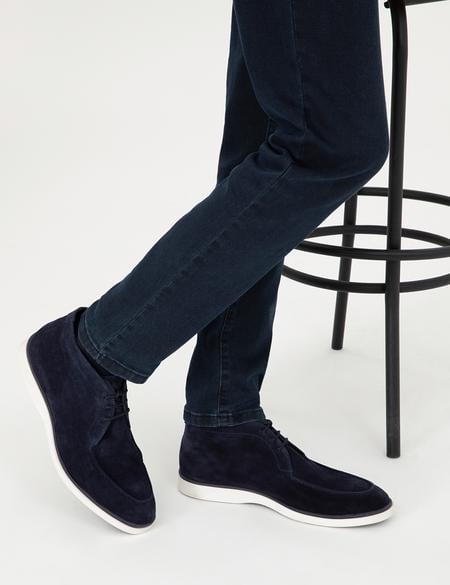 Lacivert %100 Deri Casual Ayakkabı - 50298522011