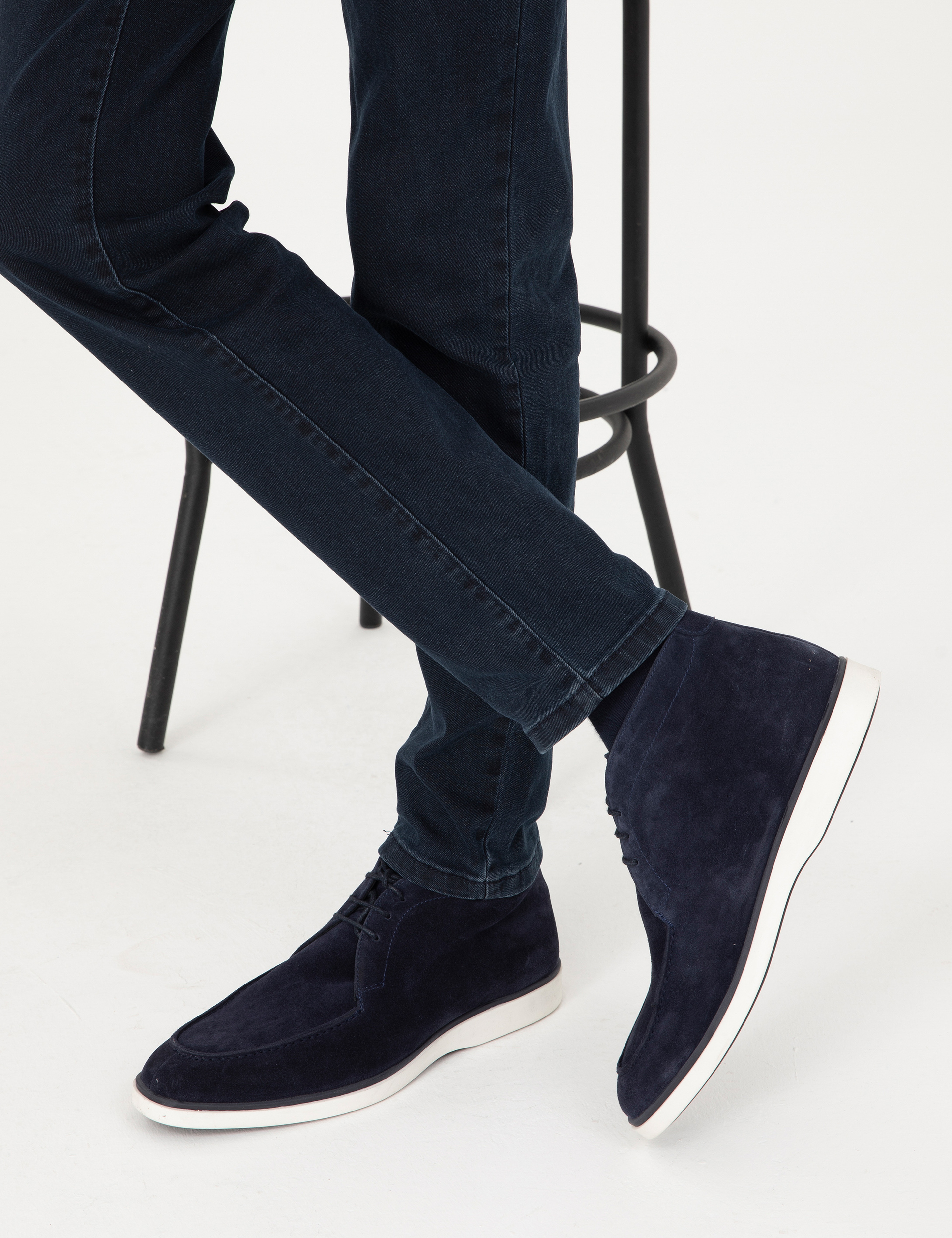 Lacivert %100 Deri Casual Ayakkabı - Image 6