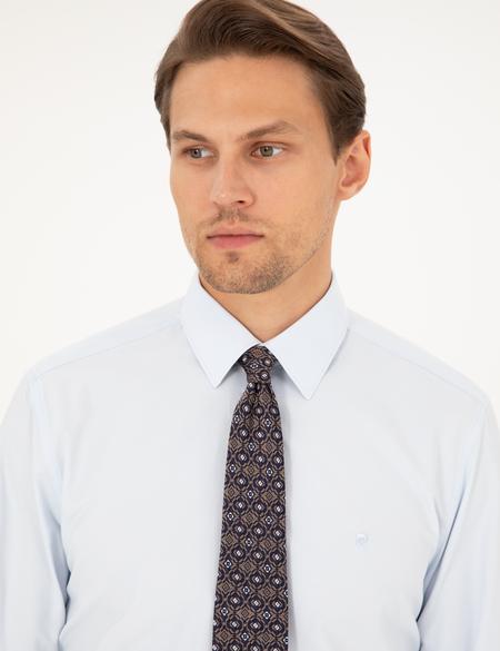 Açık Mavi Regular Fit Uzun Kollu Basic Gömlek - 50298003005