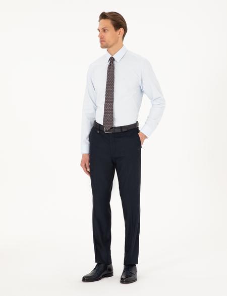 Açık Mavi Regular Fit Uzun Kollu Basic Gömlek - 50298003005