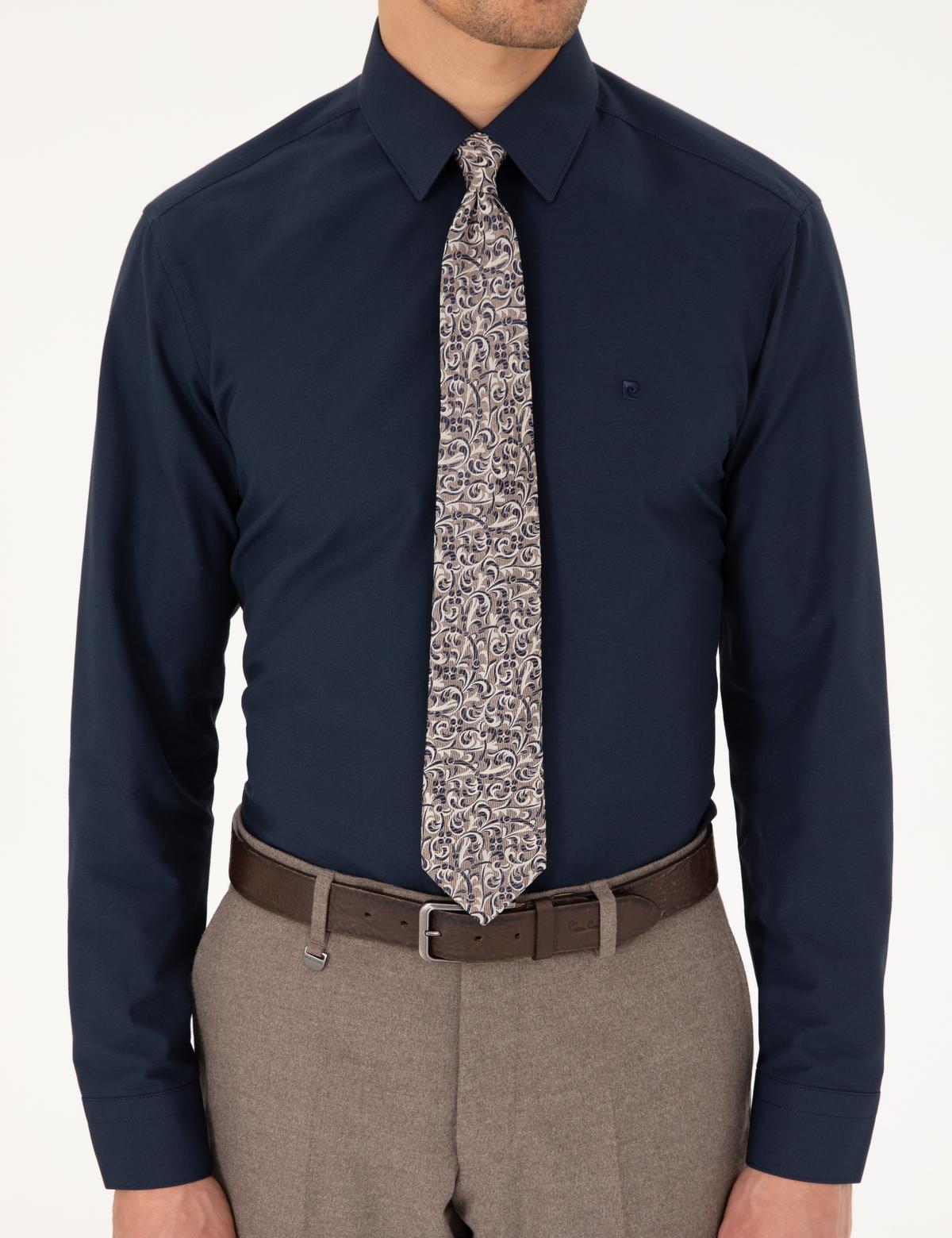 Lacivert Regular Fit Uzun Kollu Basic Gömlek - 50298003041