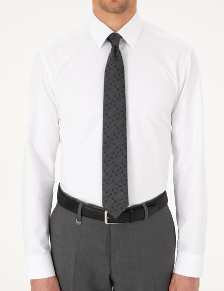 Beyaz Regular Fit Uzun Kollu Basic Gömlek - 50298003014