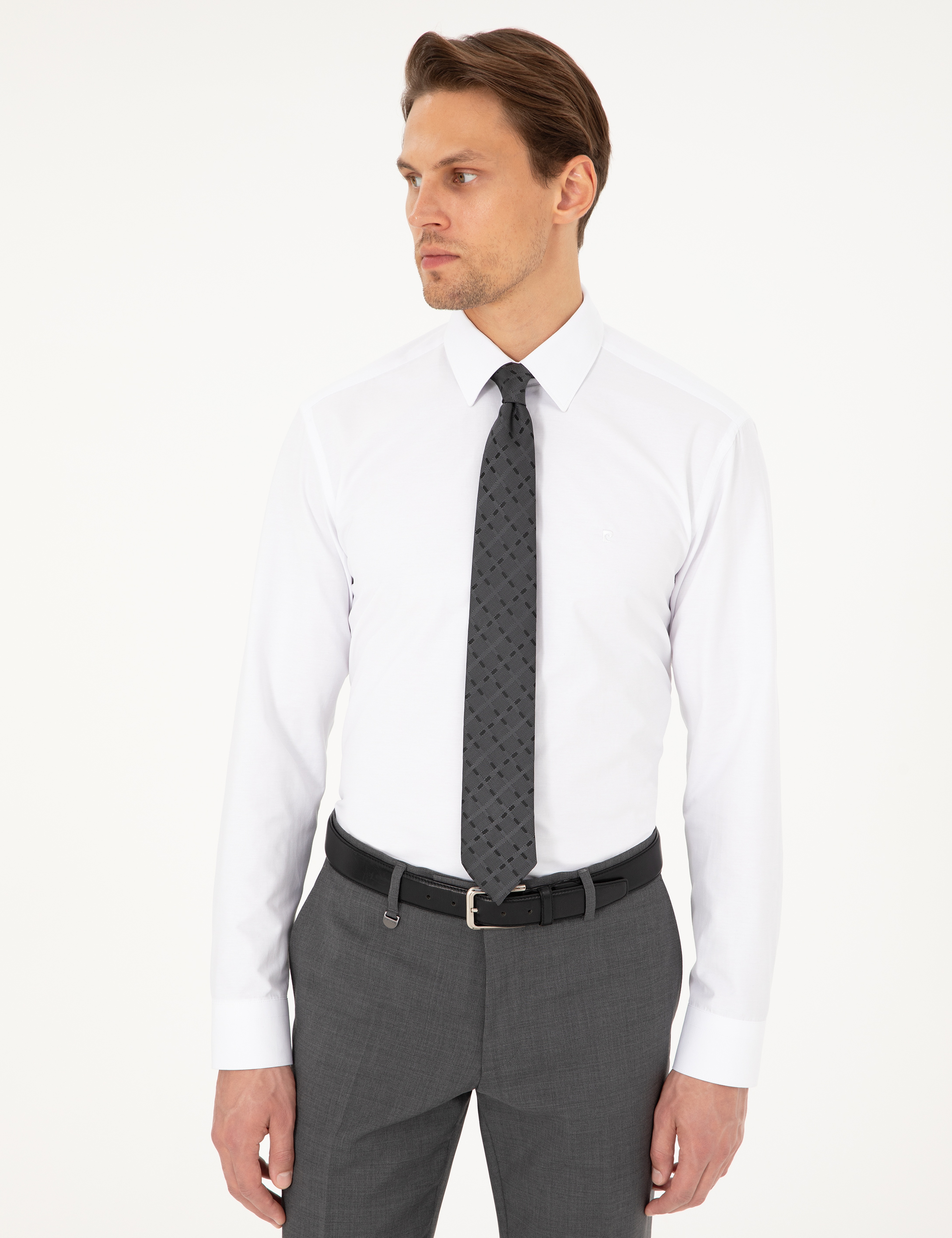 Beyaz Regular Fit Uzun Kollu Basic Gömlek