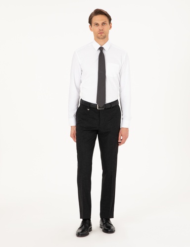 Antrasit Slim Fit Kumaş Pantolon