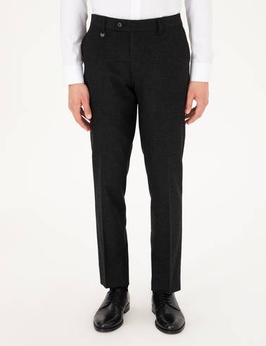 Antrasit Slim Fit Kumaş Pantolon