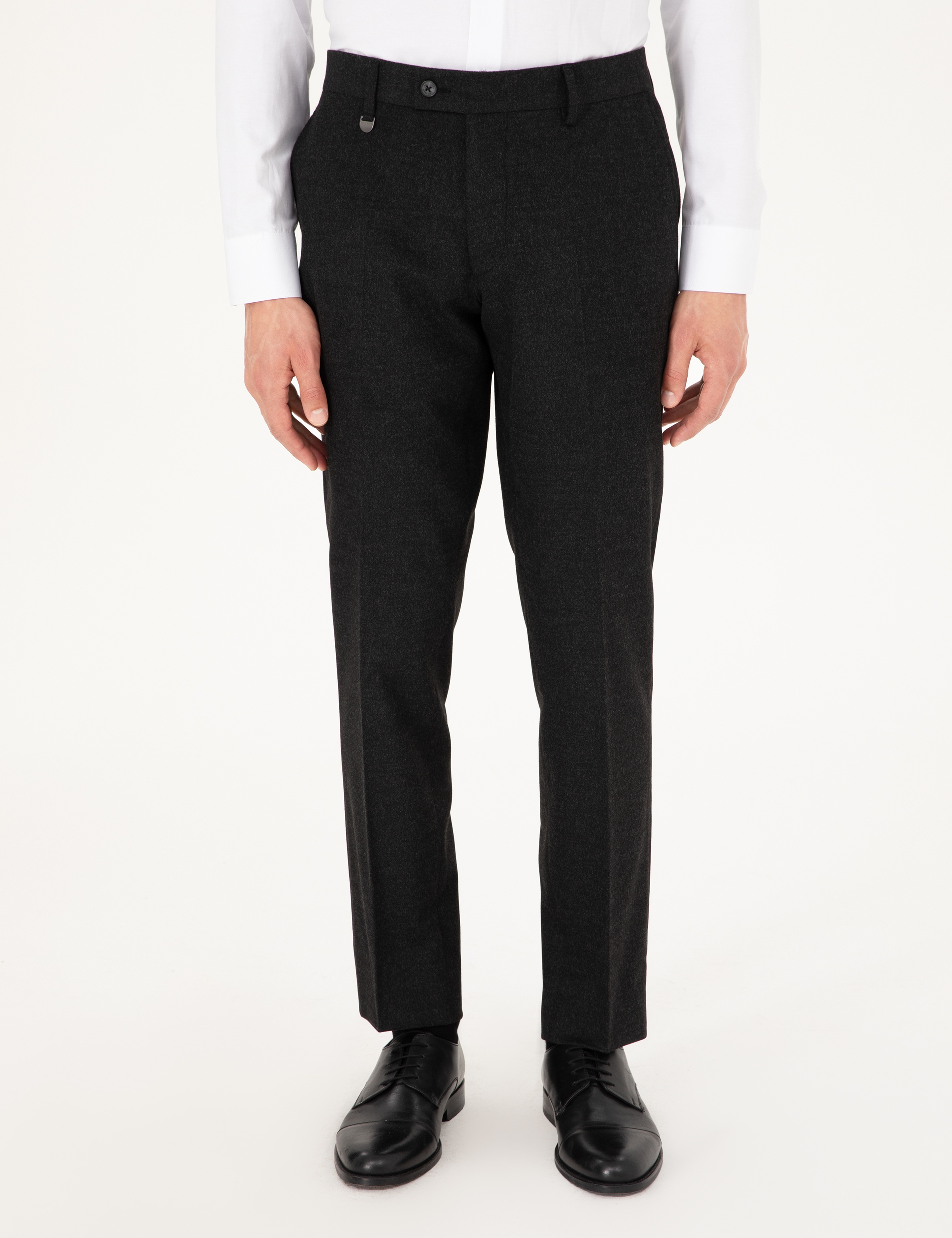 Antrasit Slim Fit Kumaş Pantolon - Image 2