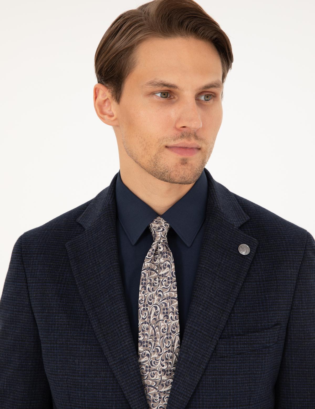 Lacivert Ex. Slim Fit Ceket - 50296407077