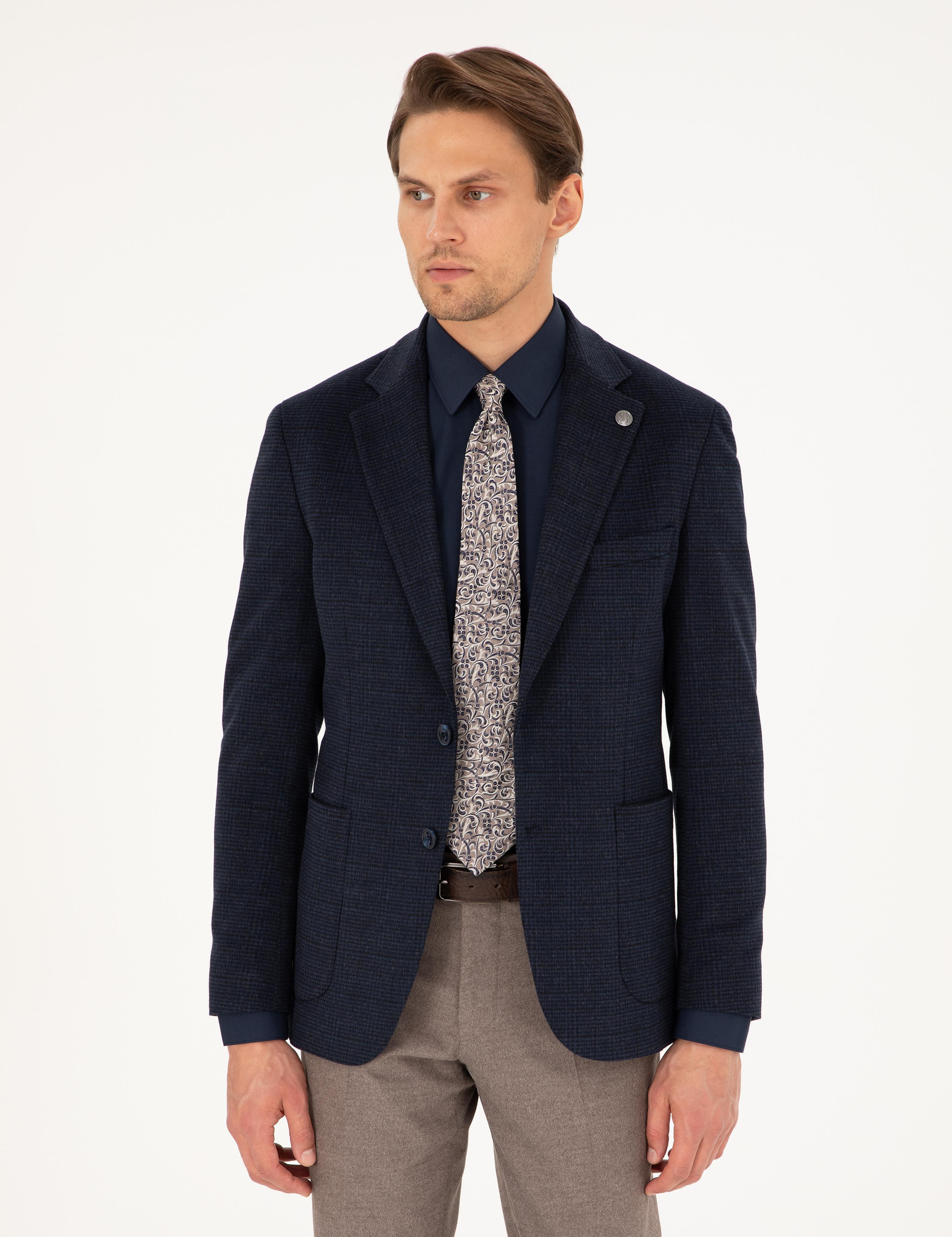 Lacivert Ex. Slim Fit Ceket