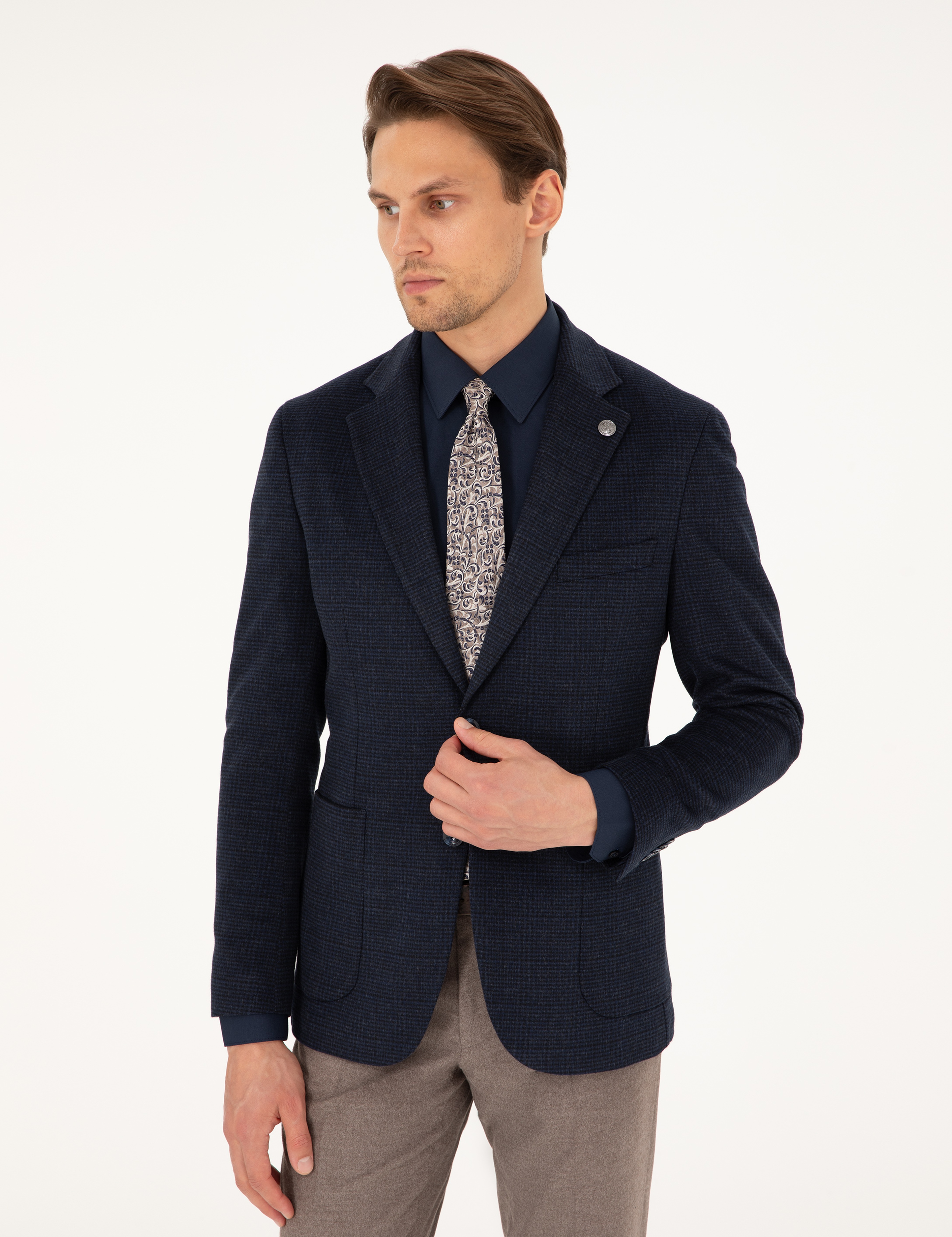 Lacivert Ex. Slim Fit Ceket - Image 3