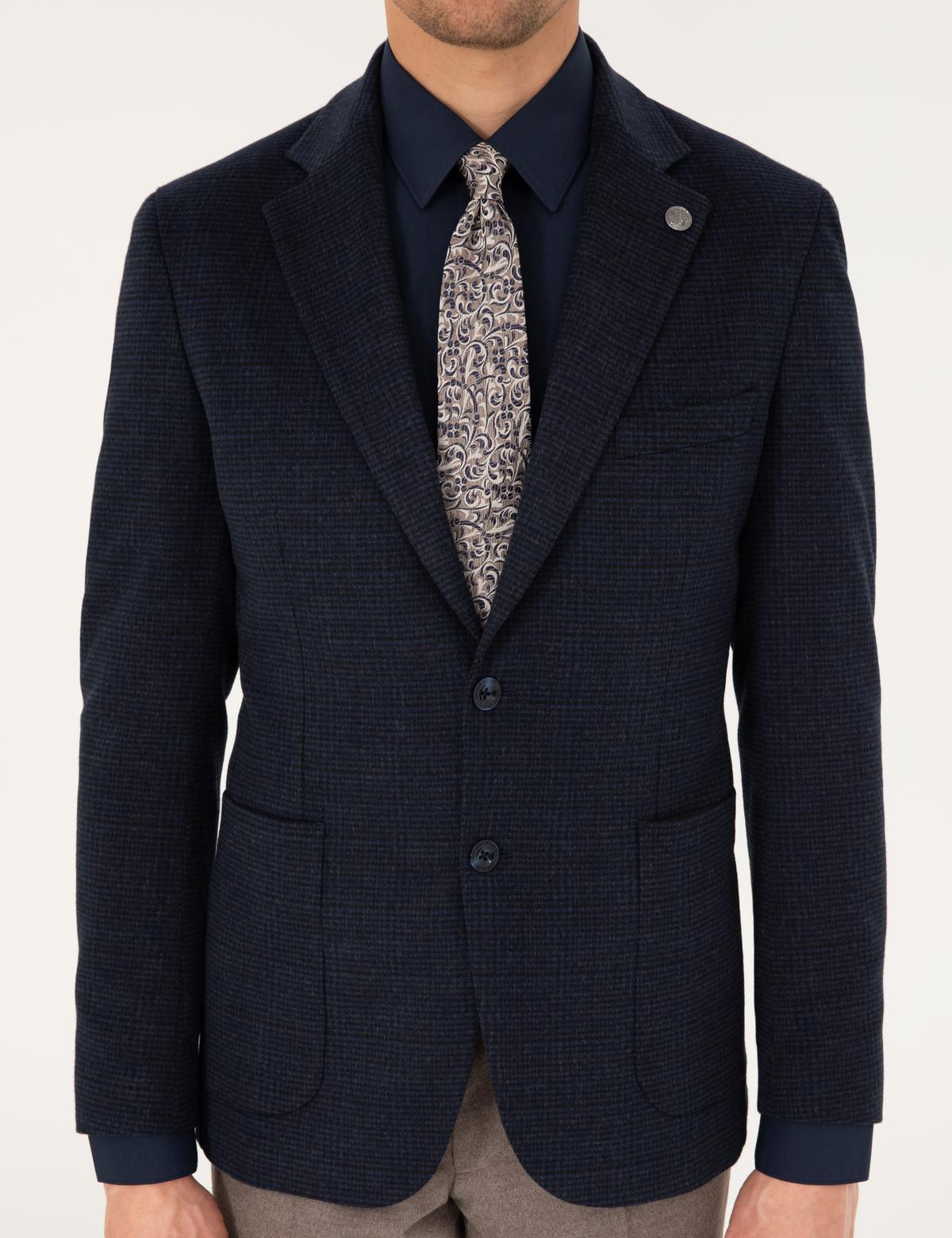 Lacivert Ex. Slim Fit Ceket - 50296407077