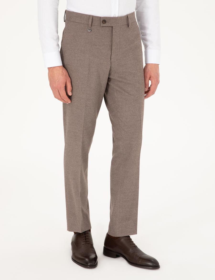 Açık Kahverengi Slim Fit Kumaş Pantolon