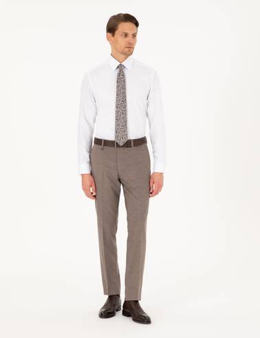 Açık Kahverengi Slim Fit Kumaş Pantolon