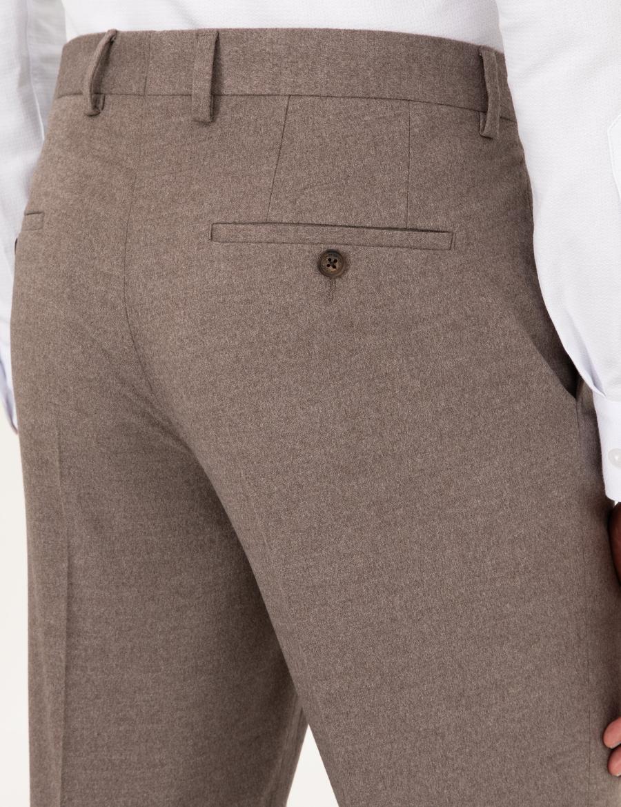 Açık Kahverengi Slim Fit Kumaş Pantolon