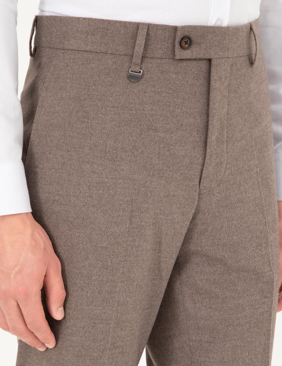 Açık Kahverengi Slim Fit Kumaş Pantolon - 50293167072