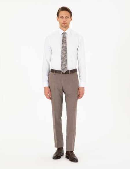 Açık Kahverengi Slim Fit Kumaş Pantolon - 50293167072