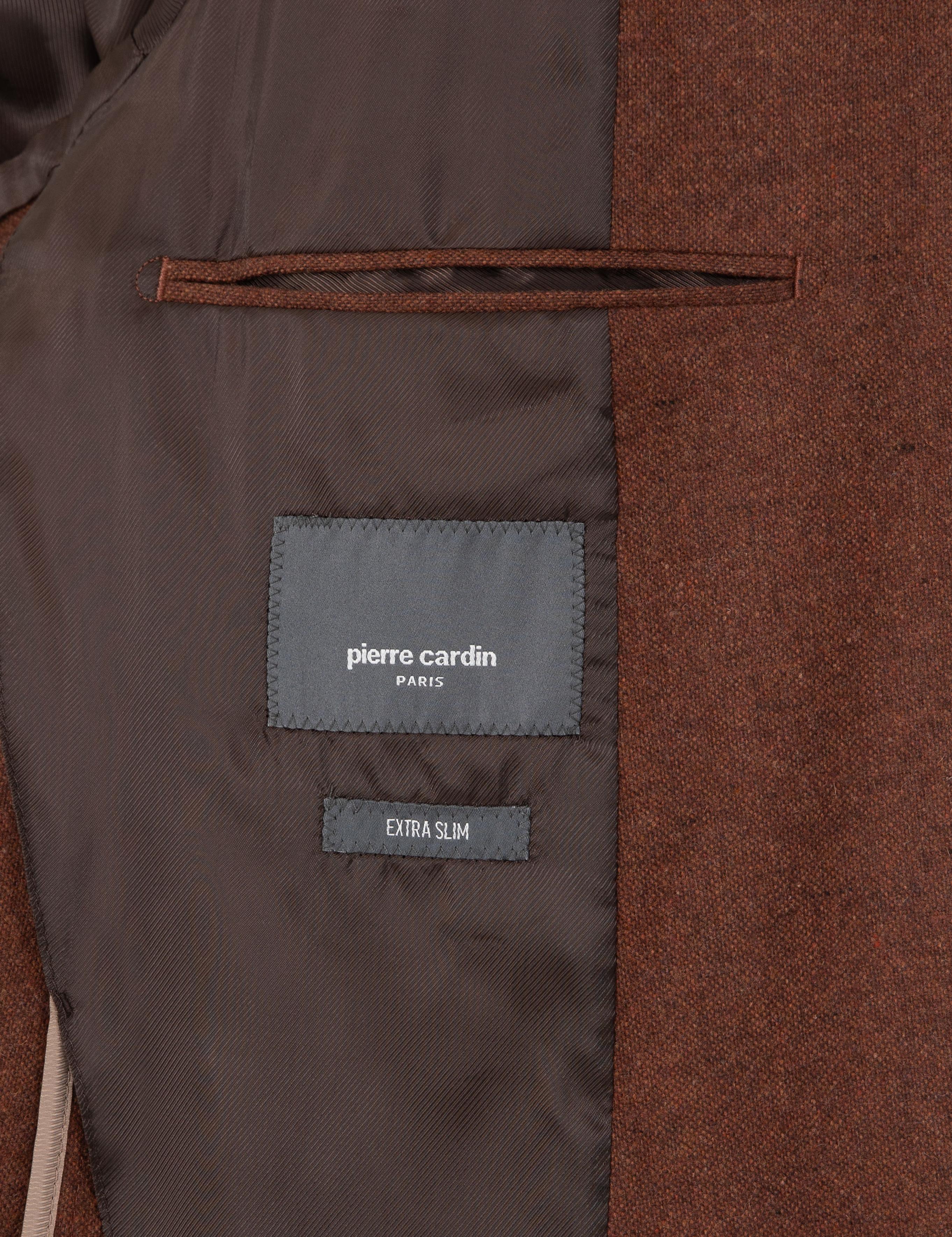 Kiremit Yün Karışımlı Ex. Slim Fit Ceket