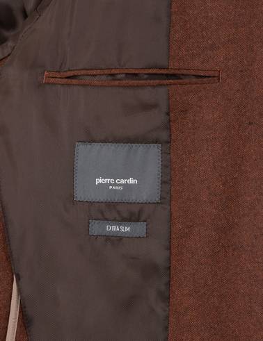 Kiremit Yün Karışımlı Ex. Slim Fit Ceket