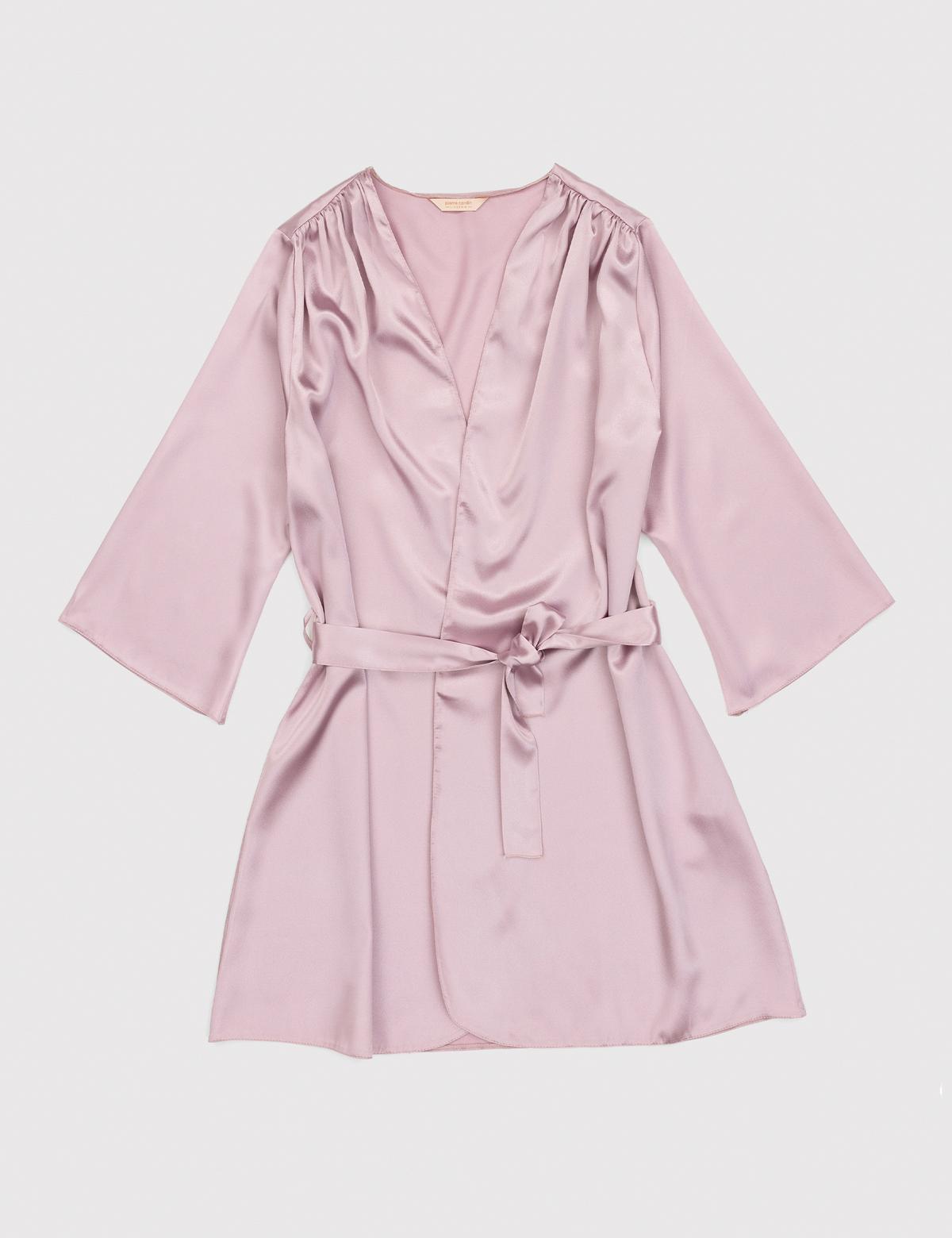 Açık Pembe Saten 3'lü Pijama Takımı - 50304006010