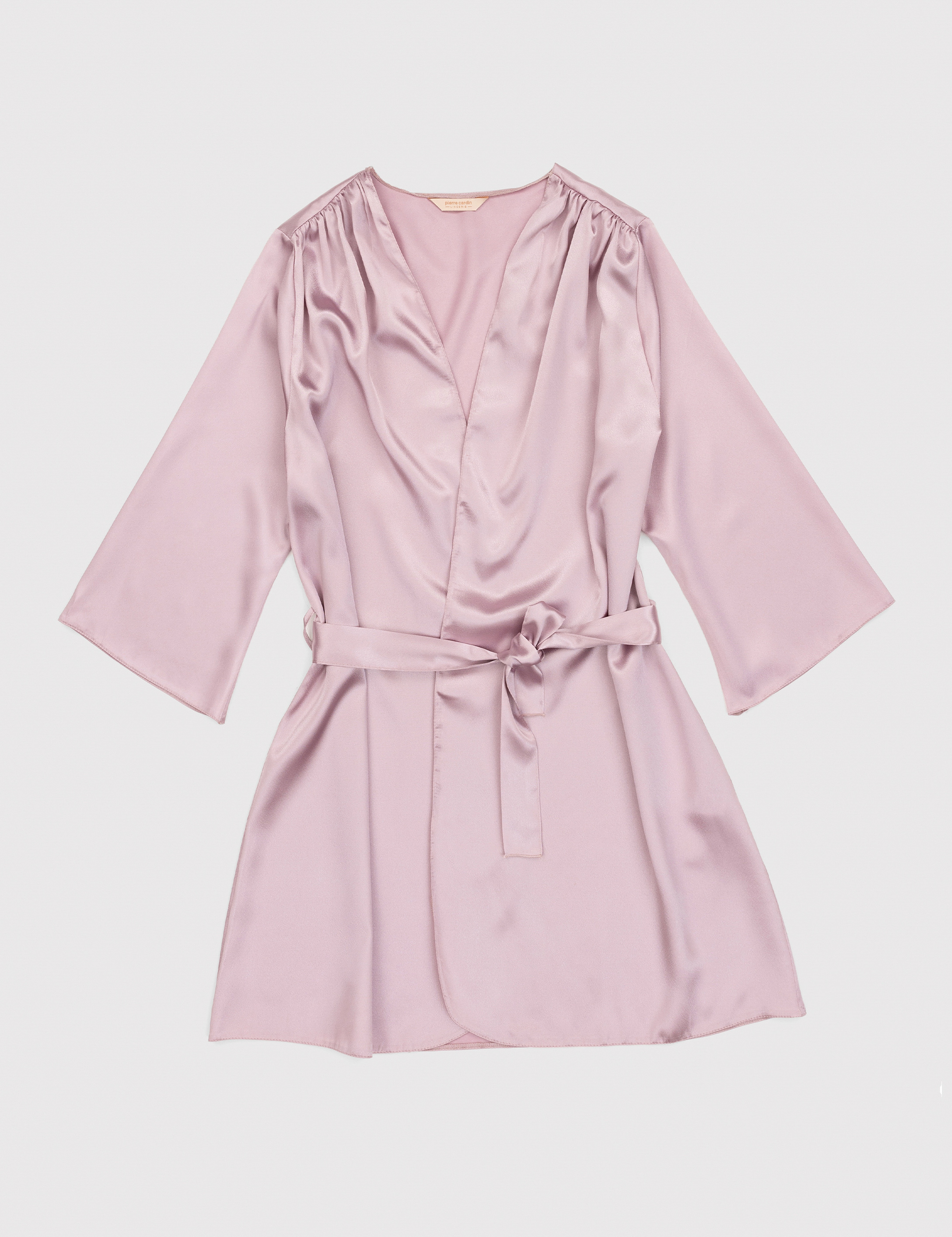 Açık Pembe Saten 3'lü Pijama Takımı - Image 3