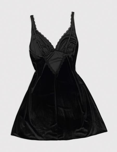 Siyah Kadife Gecelik - 50303902004