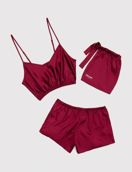 Bordo 2'li Şort Takım - 50303947007