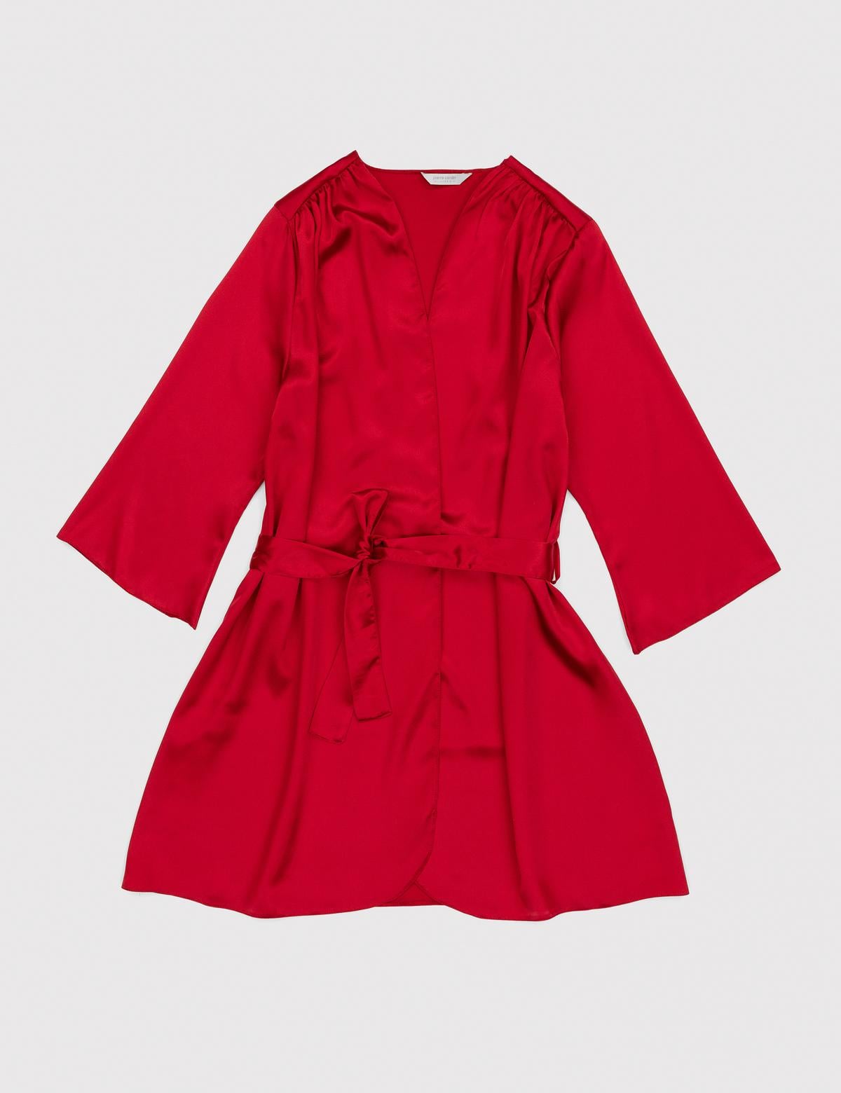 Kırmızı Saten 3'lü Pijama Takımı - 50304006008