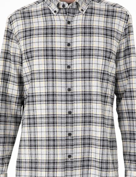 Gri Ekose Regular Fit Uzun Kollu Gömlek - 50292888003