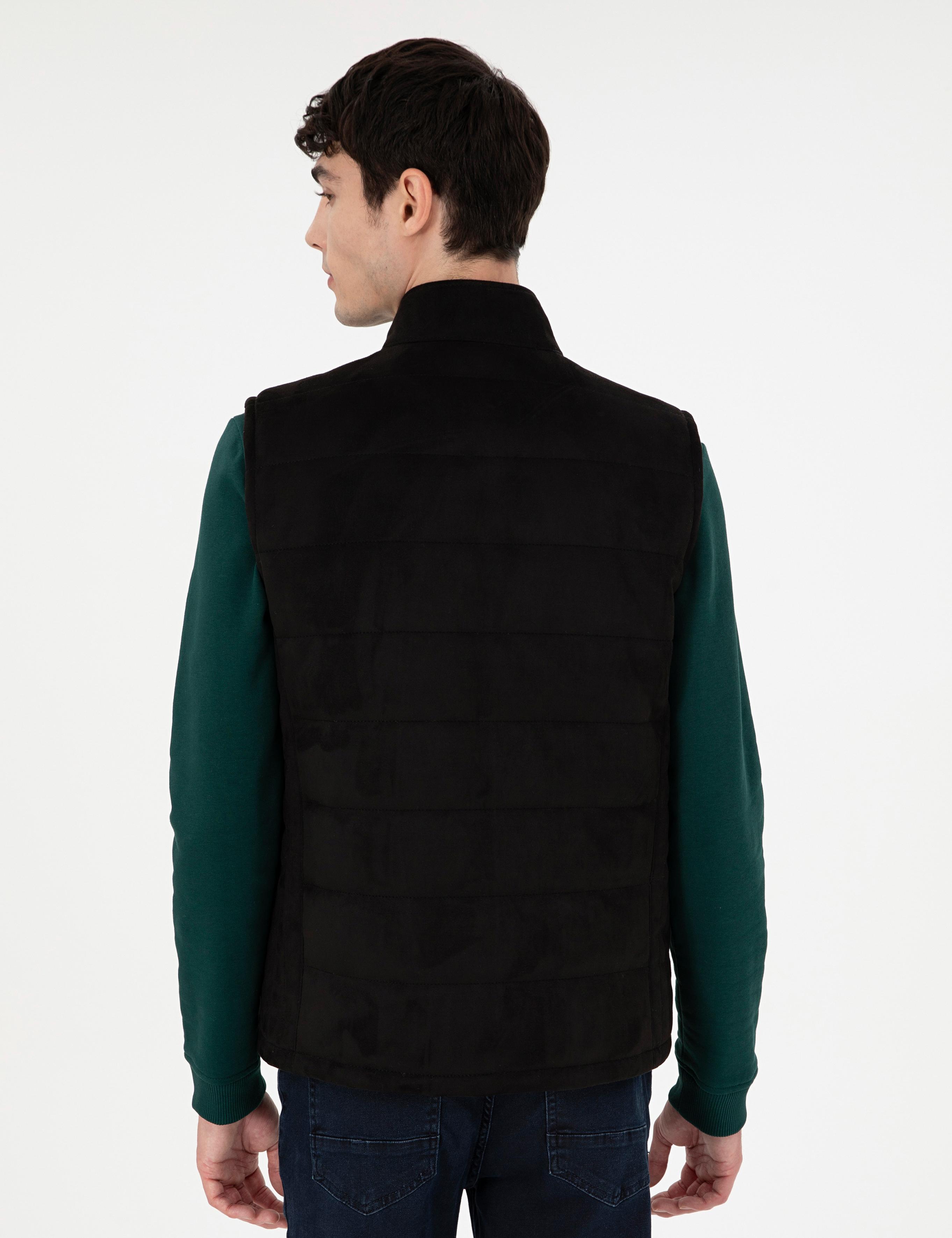 Vizon Suni Deri Yelek