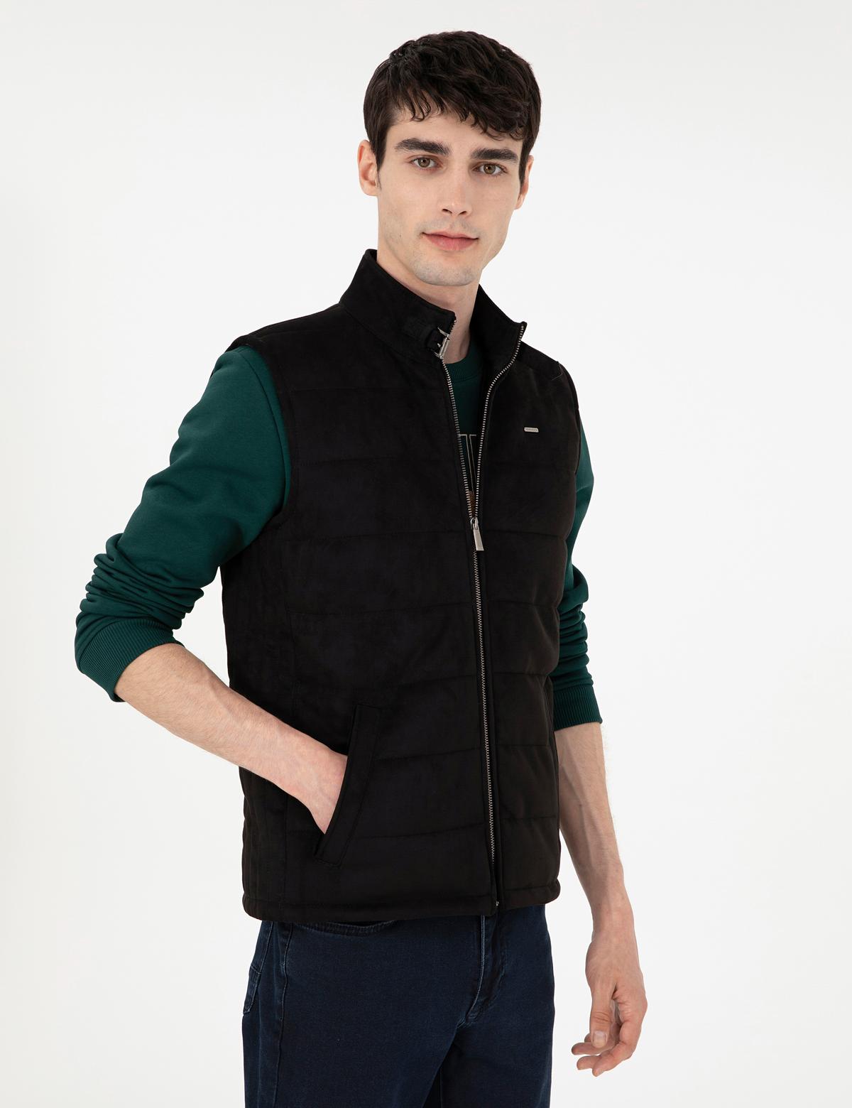 Vizon Suni Deri Yelek - 50300552030