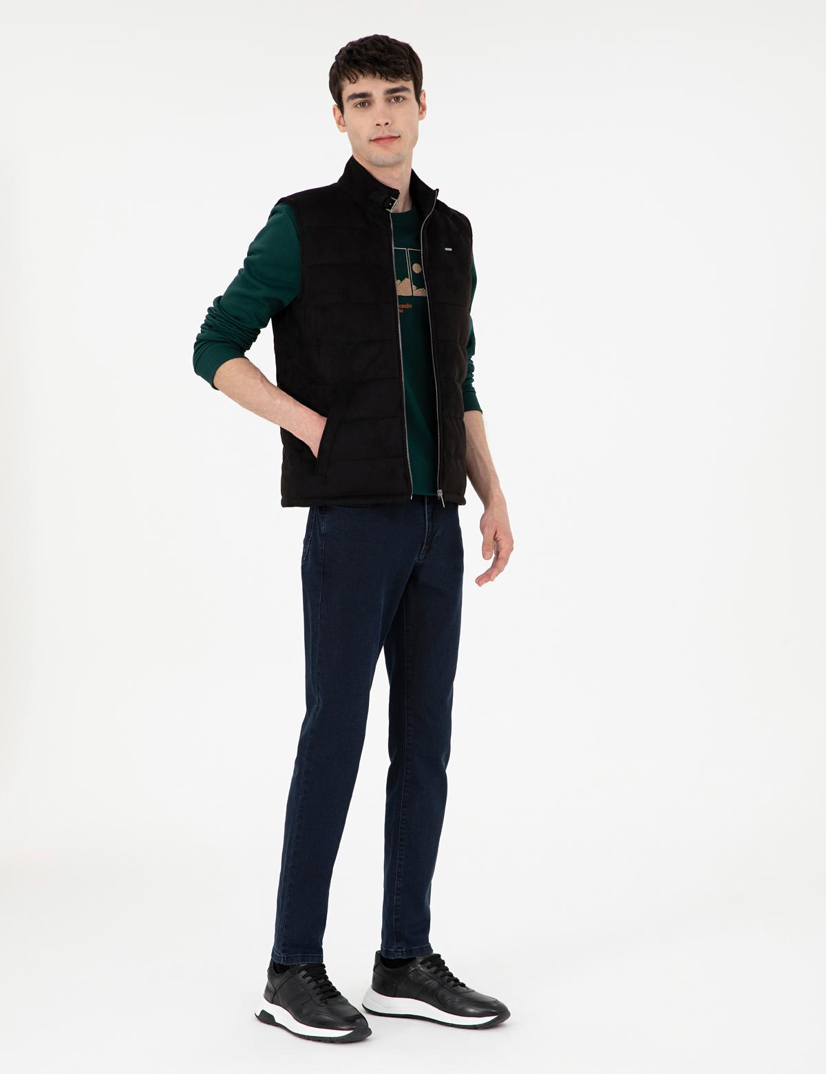 Vizon Suni Deri Yelek - 50300552030