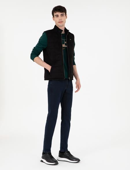 Vizon Suni Deri Yelek - 50300552030