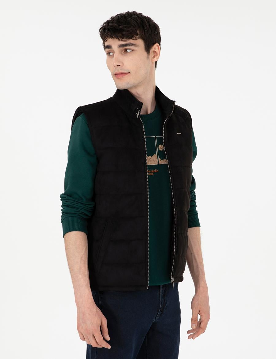 Vizon Suni Deri Yelek