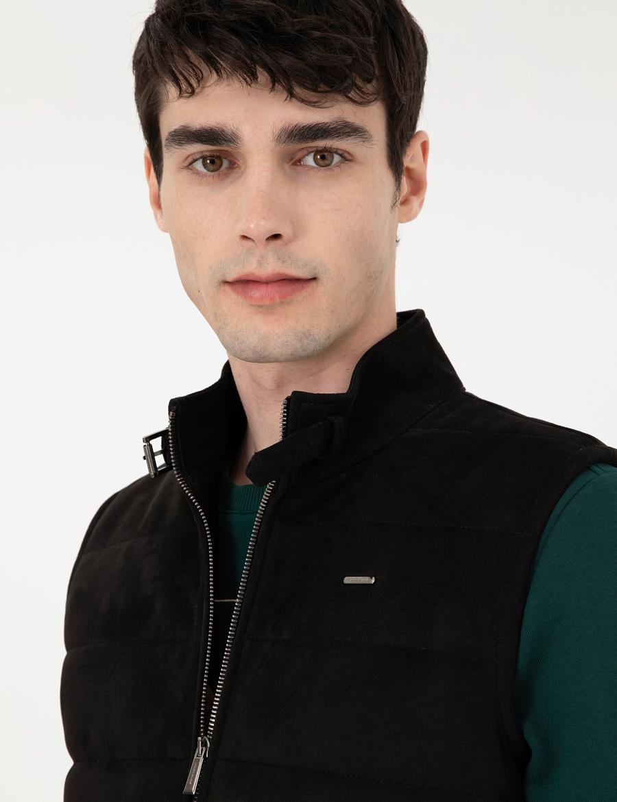 Vizon Suni Deri Yelek