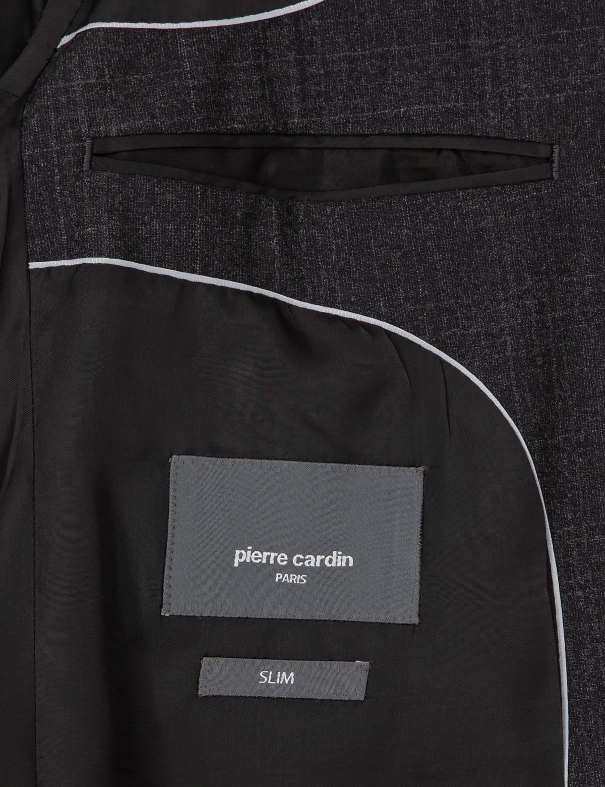 Antrasit Slim Fit Yün Takım Elbise - 50294239011