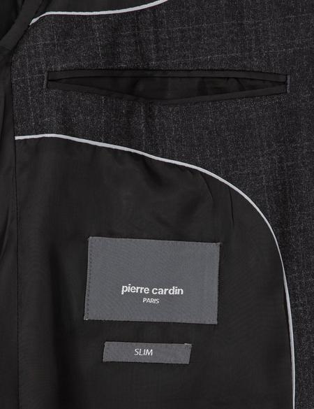 Antrasit Slim Fit Yün Takım Elbise - 50294239011