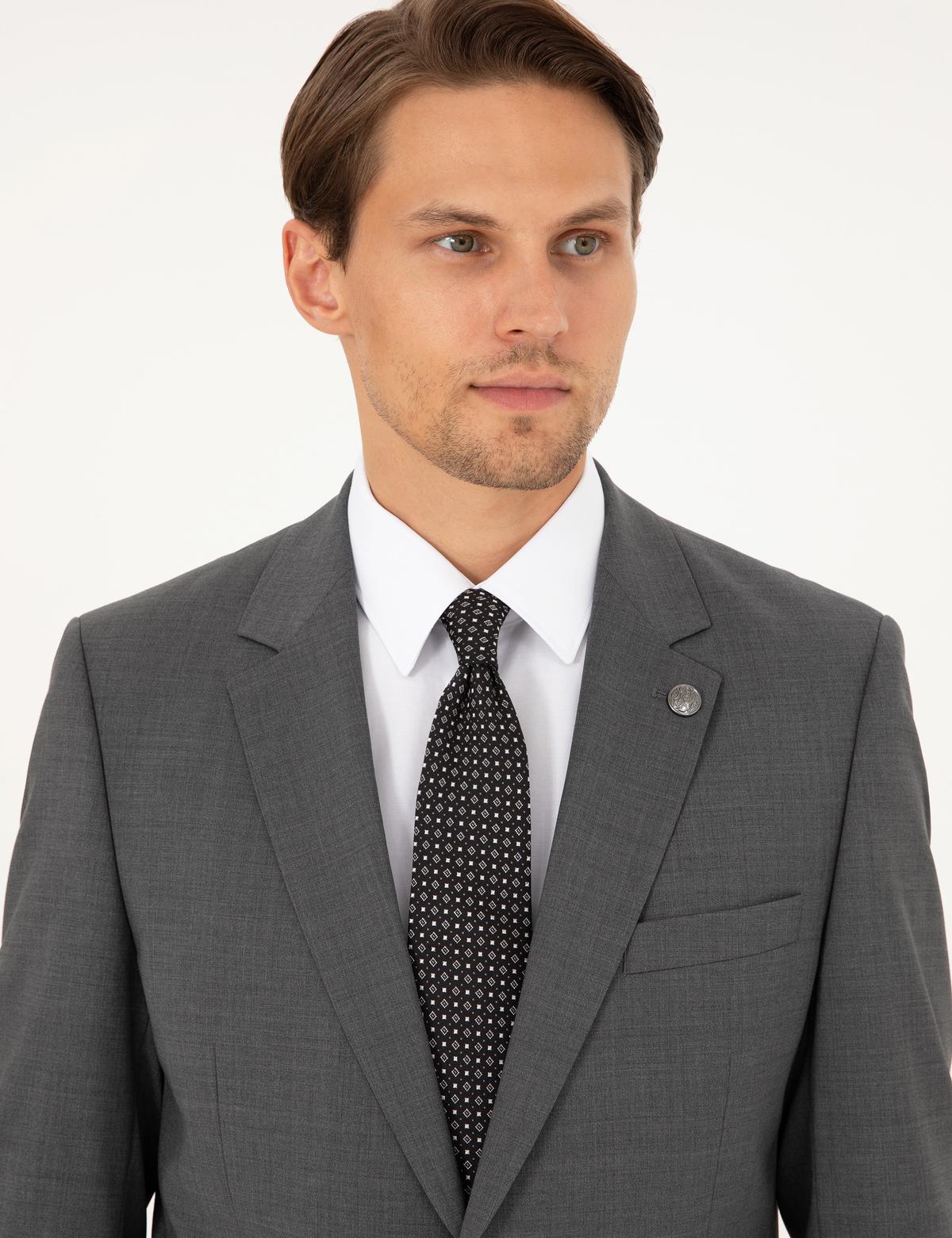 Füme Slim Fit %100 Yün Takım Elbise - 50294275026