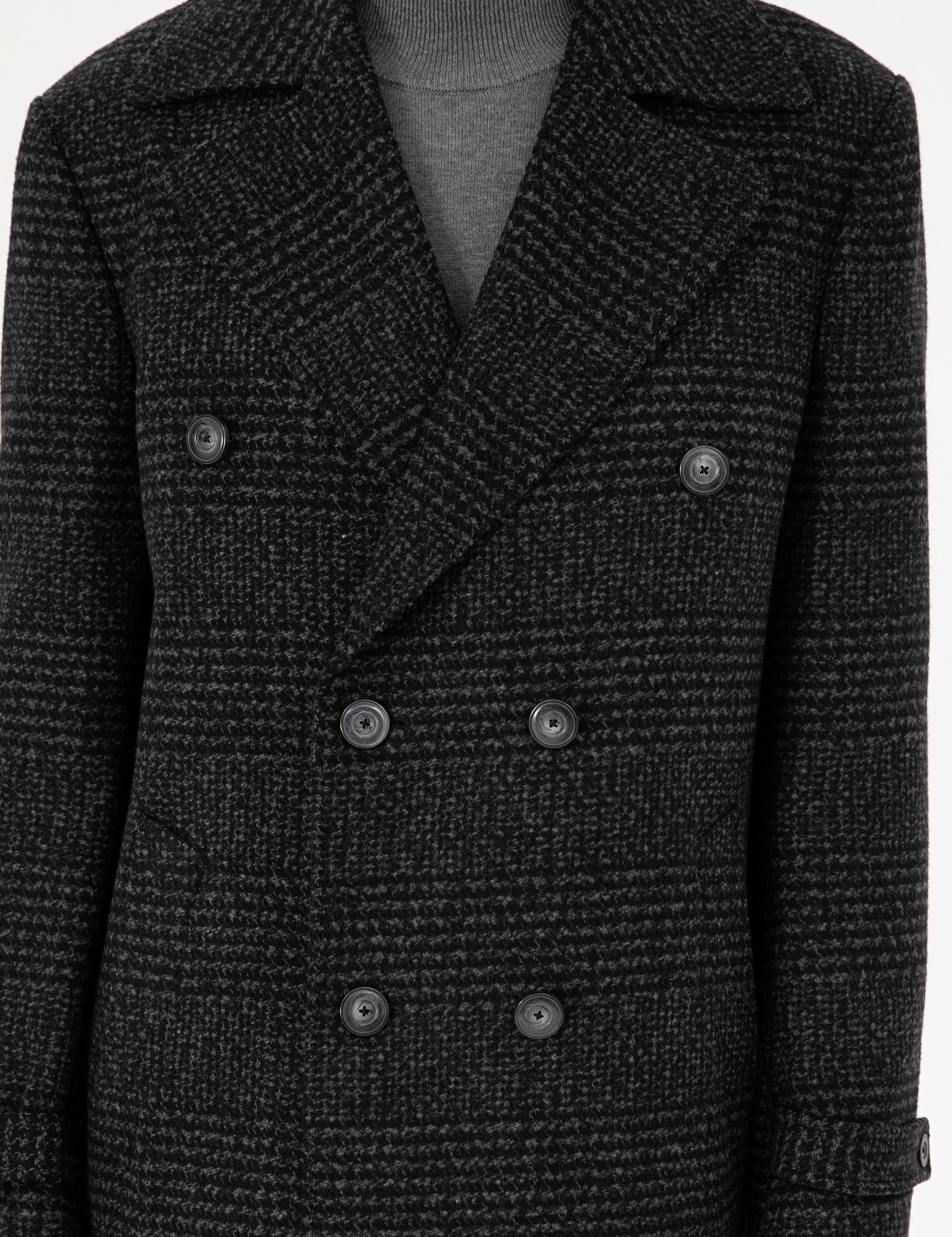 Füme Slim Fit Kaşe Kaban