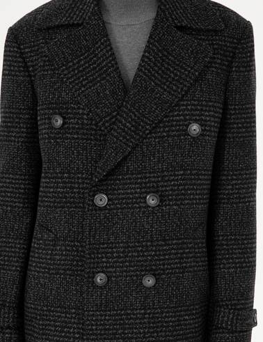 Füme Slim Fit Kaşe Kaban