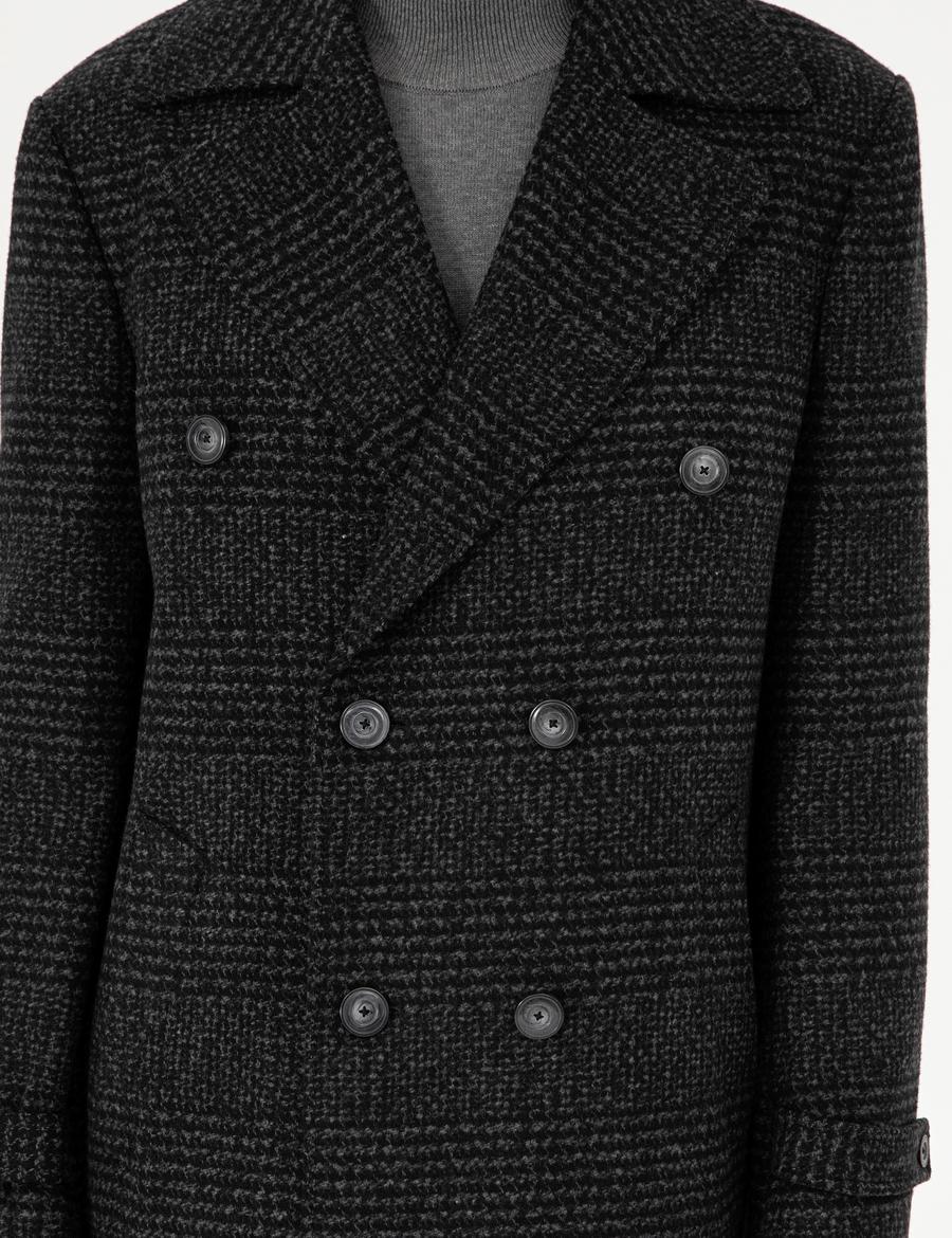 Füme Slim Fit Kaşe Kaban