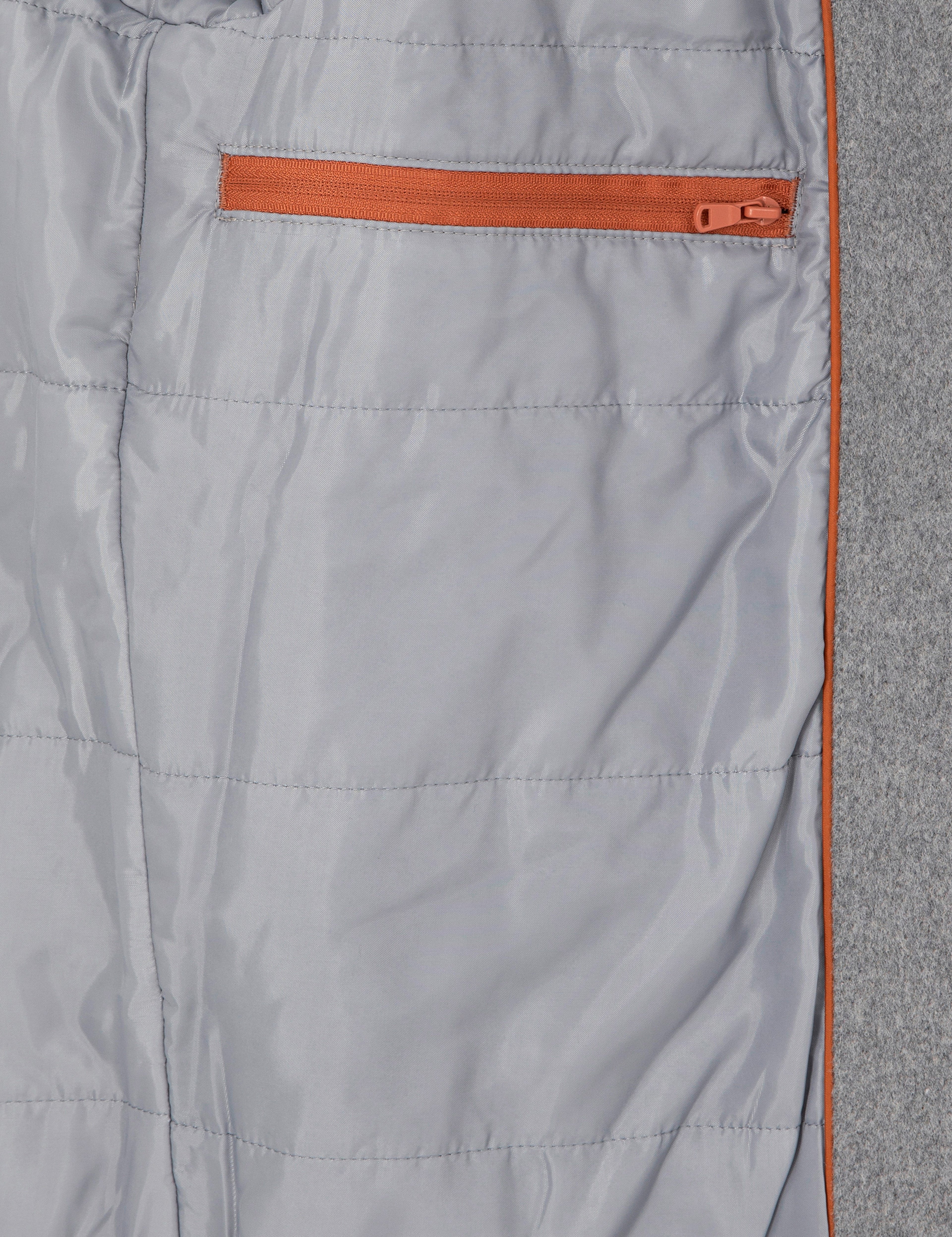 Gri Yün Karışımlı Regular Fit Kaşe Mont - Image 6