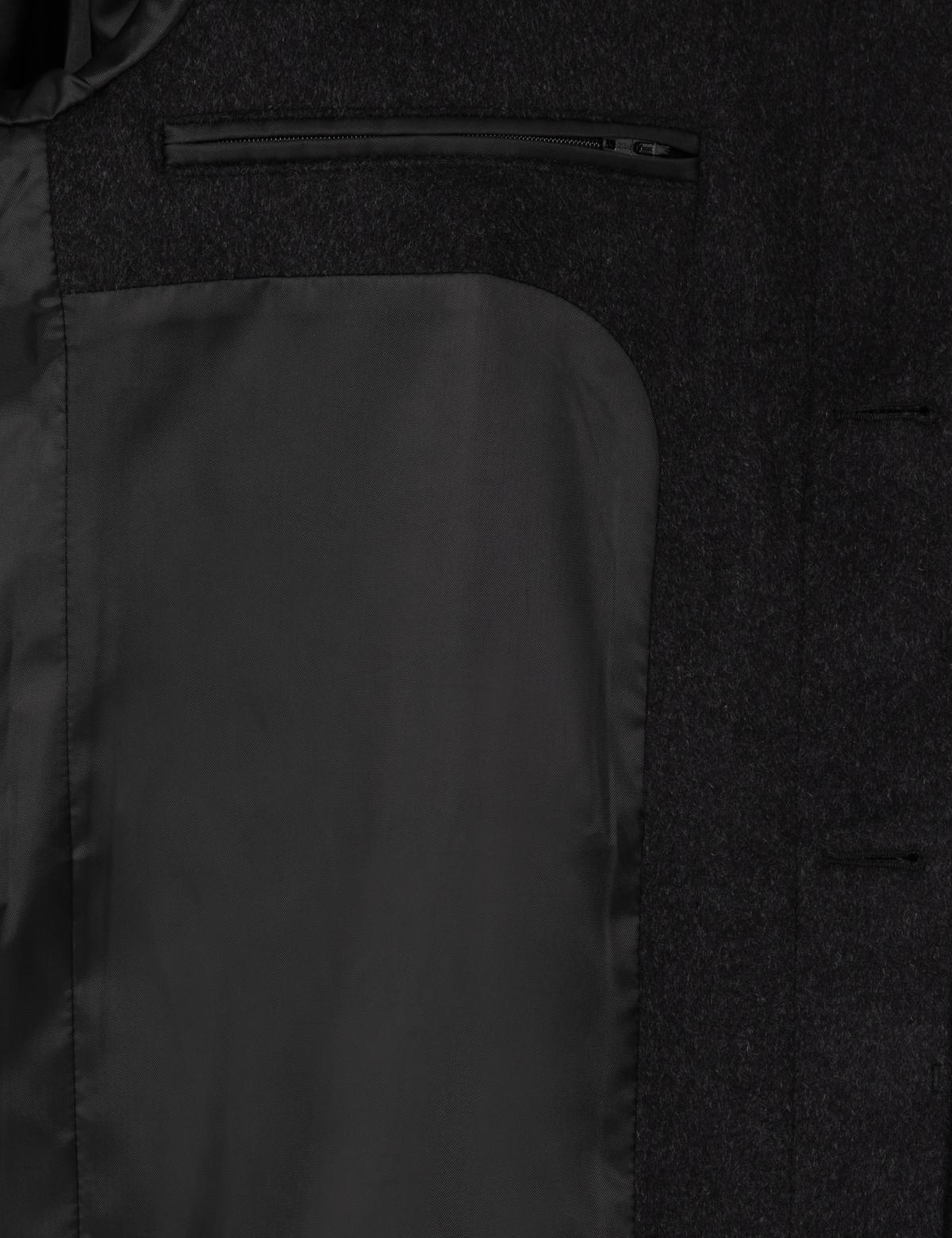 Antrasit Slim Fit Yün Karışımlı Kaşe Kaban - 50291015036