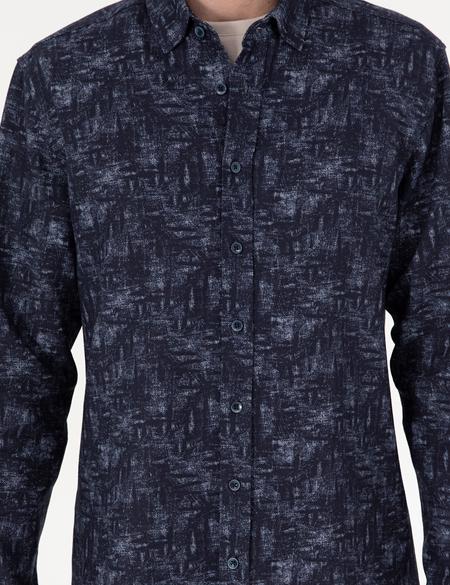 Lacivert Slim Fit Uzun Kollu Gömlek - 50292130003
