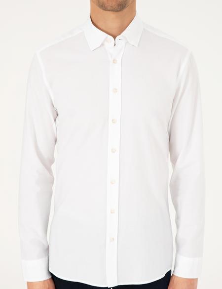 Beyaz Slim Fit Uzun Kollu Gömlek - 50293255003