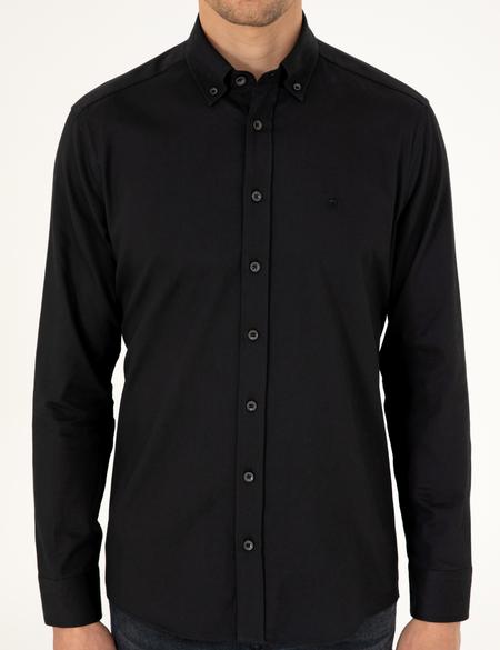 Siyah Regular Fit Uzun Kollu Gömlek - 50298809034