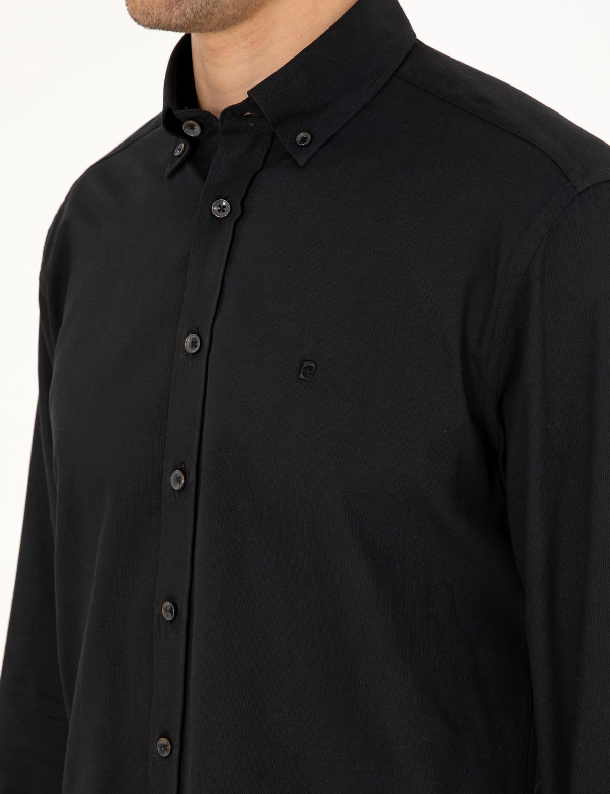 Siyah Regular Fit Uzun Kollu Gömlek - 50298809034