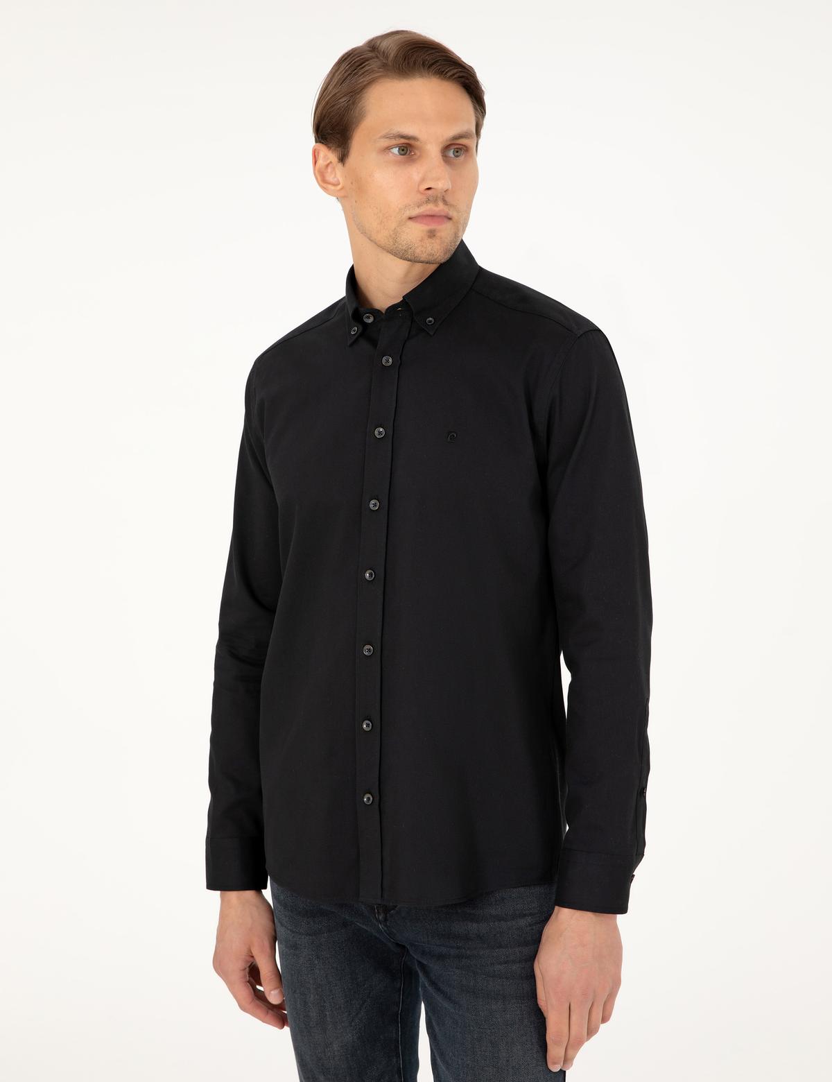 Siyah Regular Fit Uzun Kollu Gömlek - 50298809034