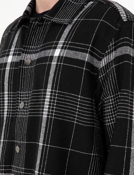 Siyah Comfort Fit Ekose Uzun Kollu Gömlek - 50292198009