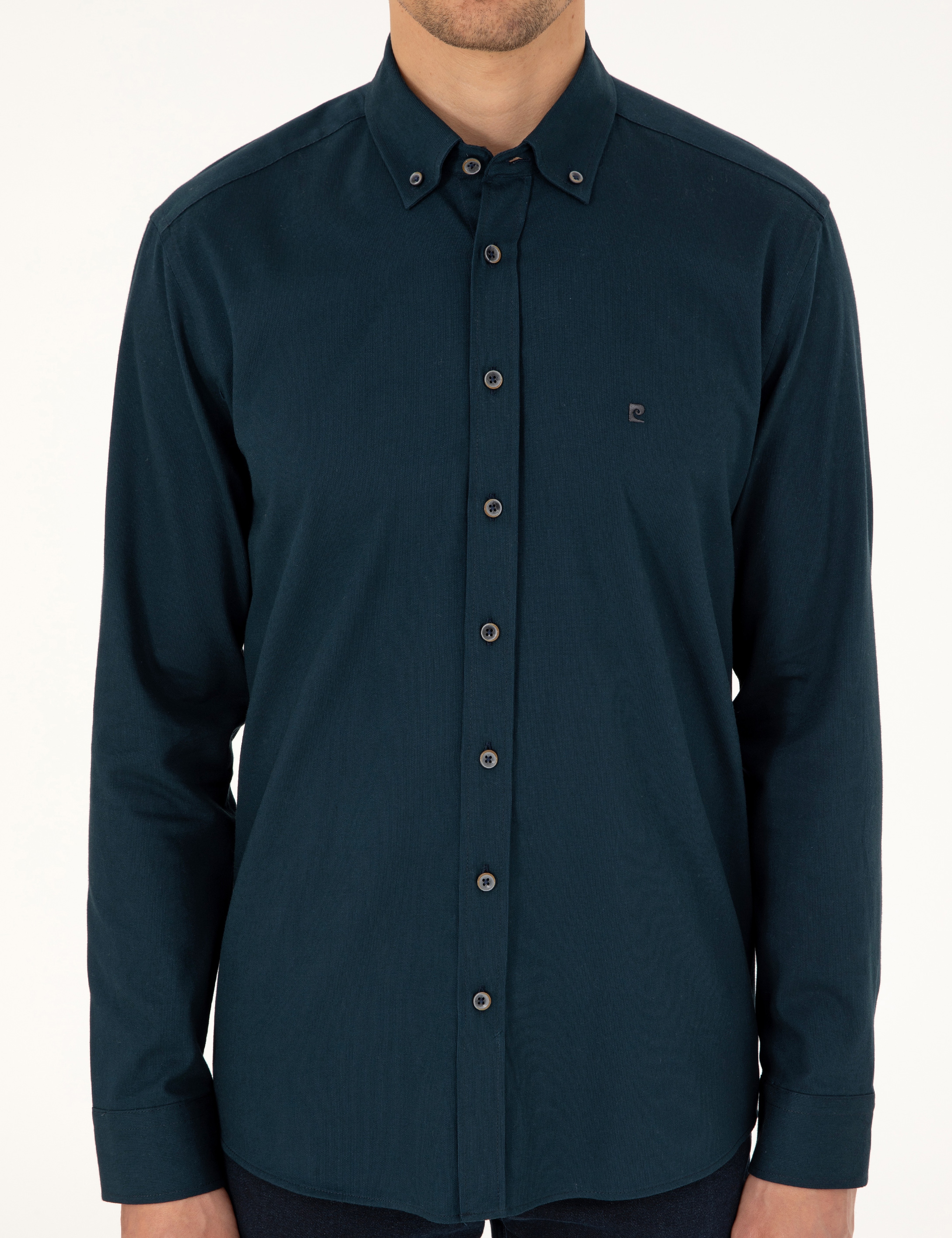 Lacivert Regular Fit Uzun Kollu Gömlek - Image 6