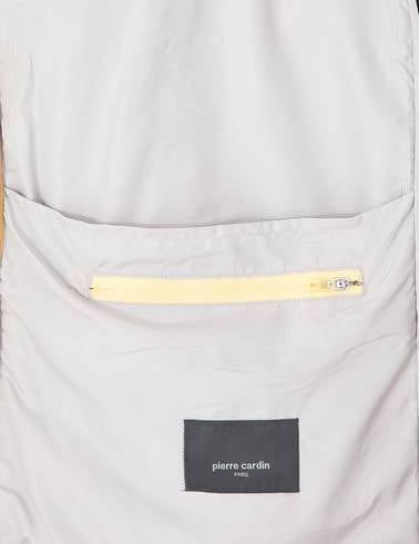 Açık Gri Kapüşonlu Basic Mont