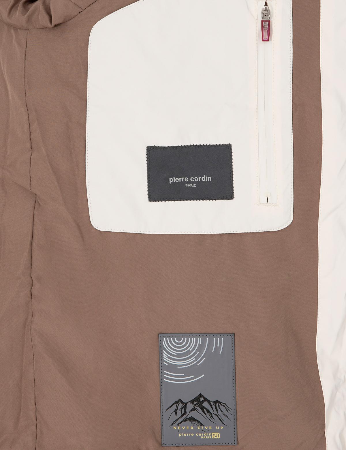 Ekru Kapüşonlu Dolgulu Mont - 50292905004